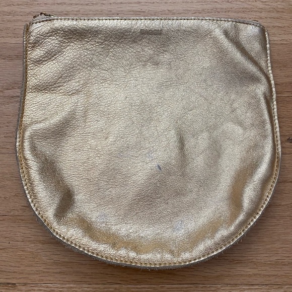 Gold Leather Baggu Pouch - Picture 7 of 9